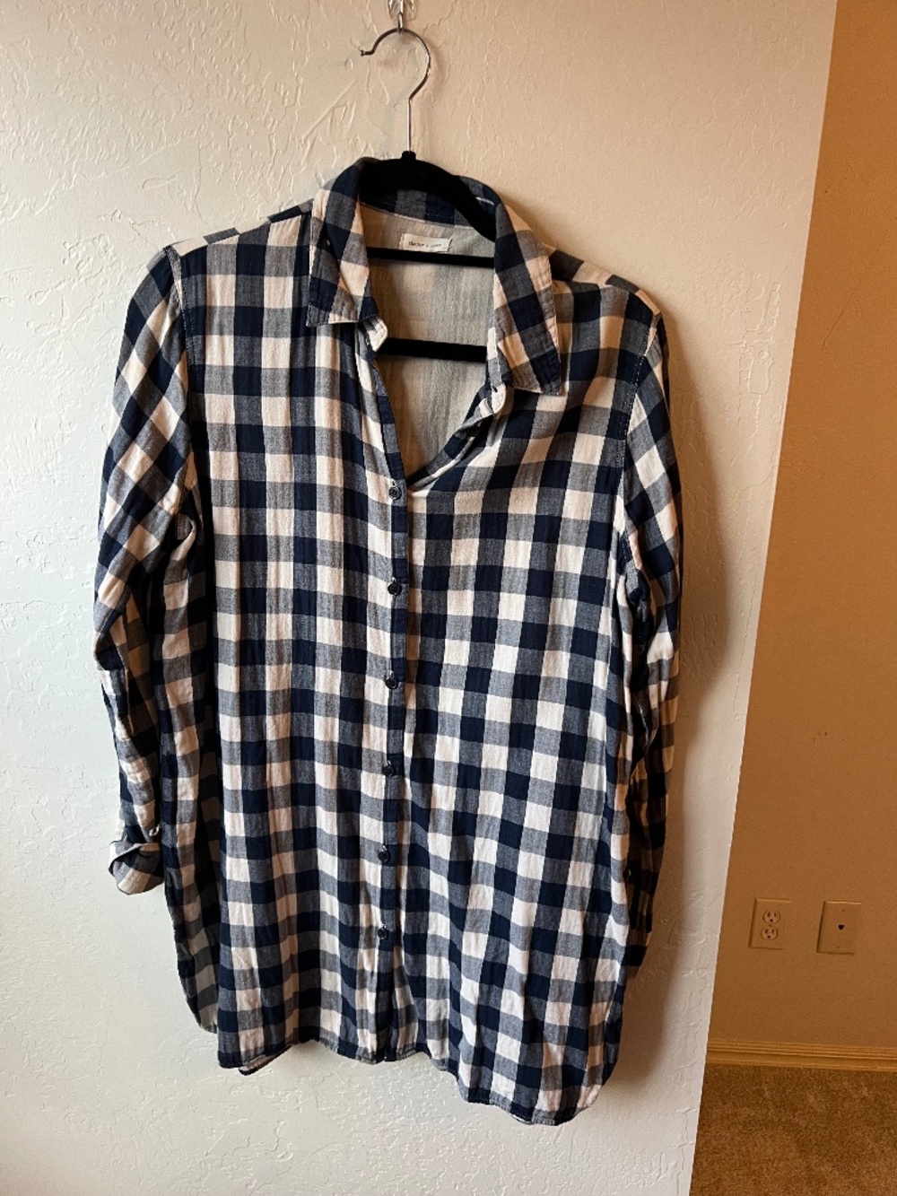 Silence+Noise Urban Outfitters | Tunic Plaid Flannel | L